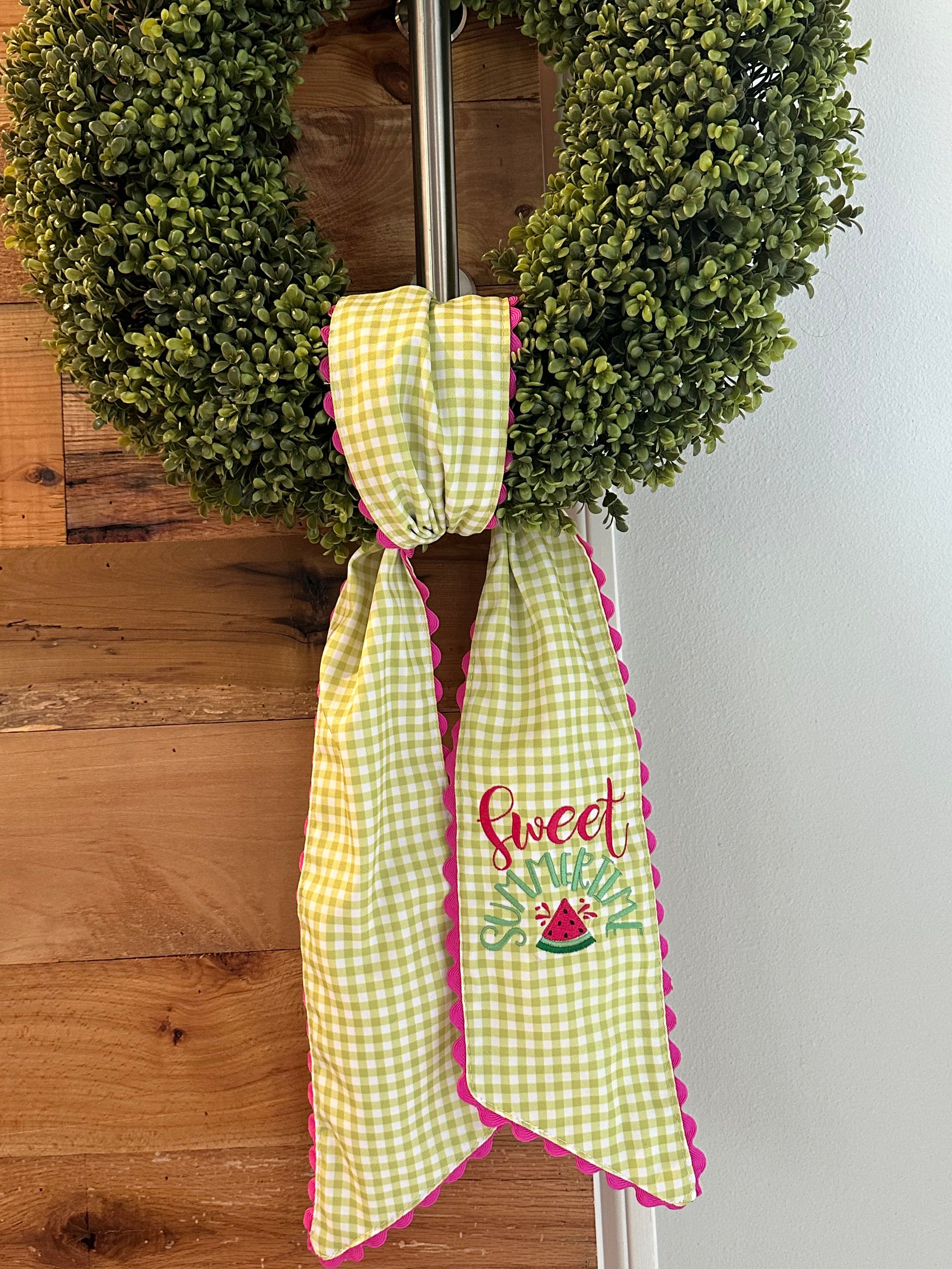Sweet Summertime Watermelon Wreath Sash
