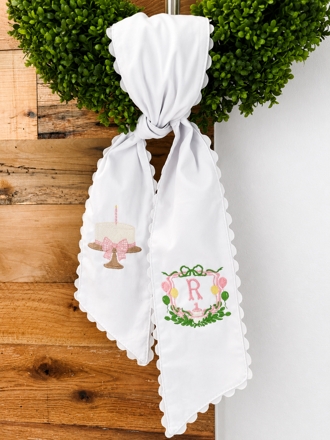 One Sweet Year Personalized Wreath Sash