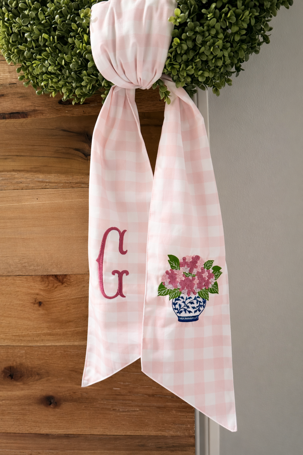 Spring Floral Wreath Sash