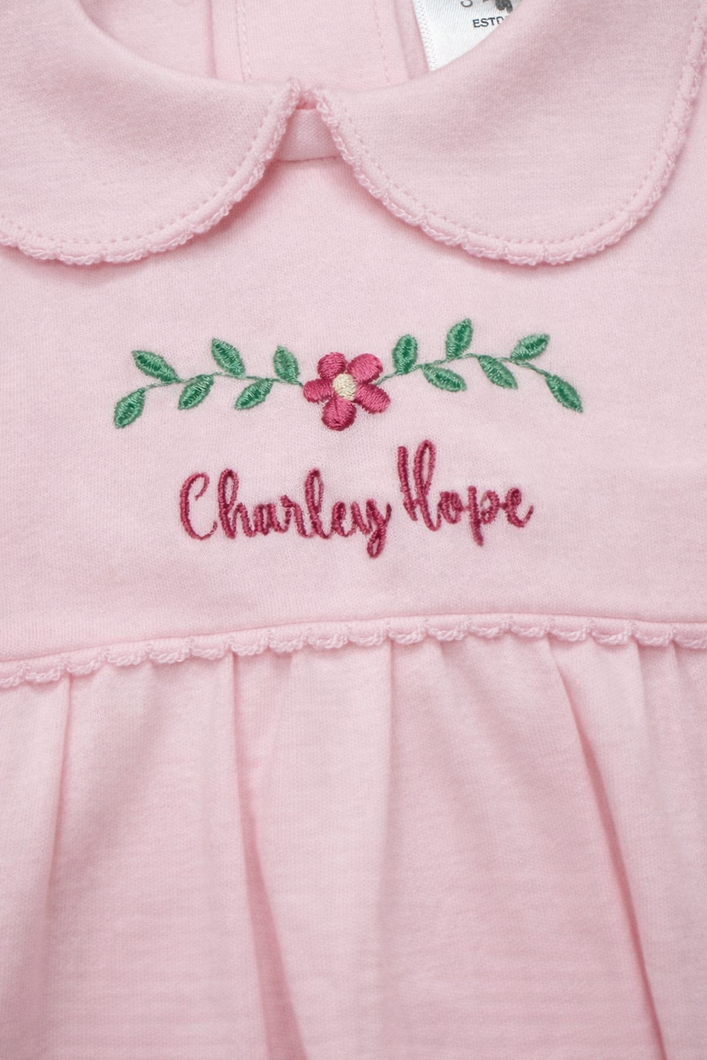 Classic Pima Cotton Girl Bubble with Picot Trim