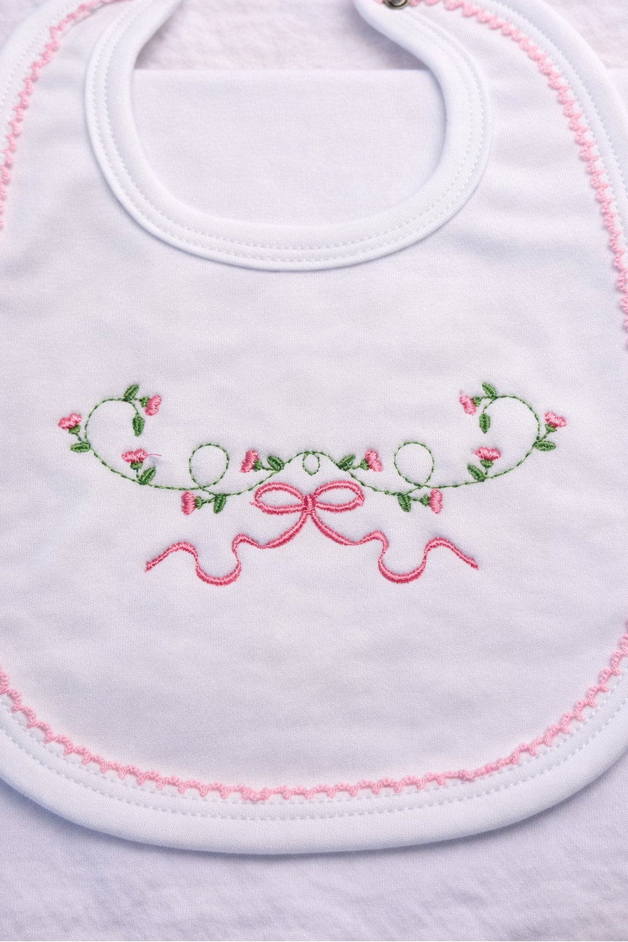 Girls Picot Trim Bib