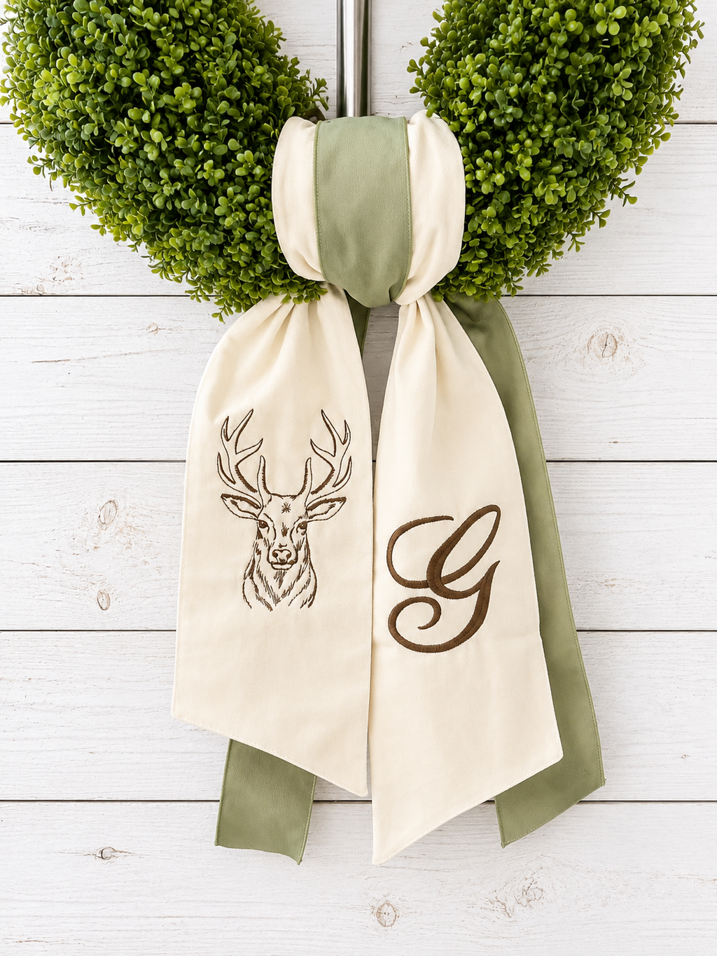 Heritage Deer Wreath Sash