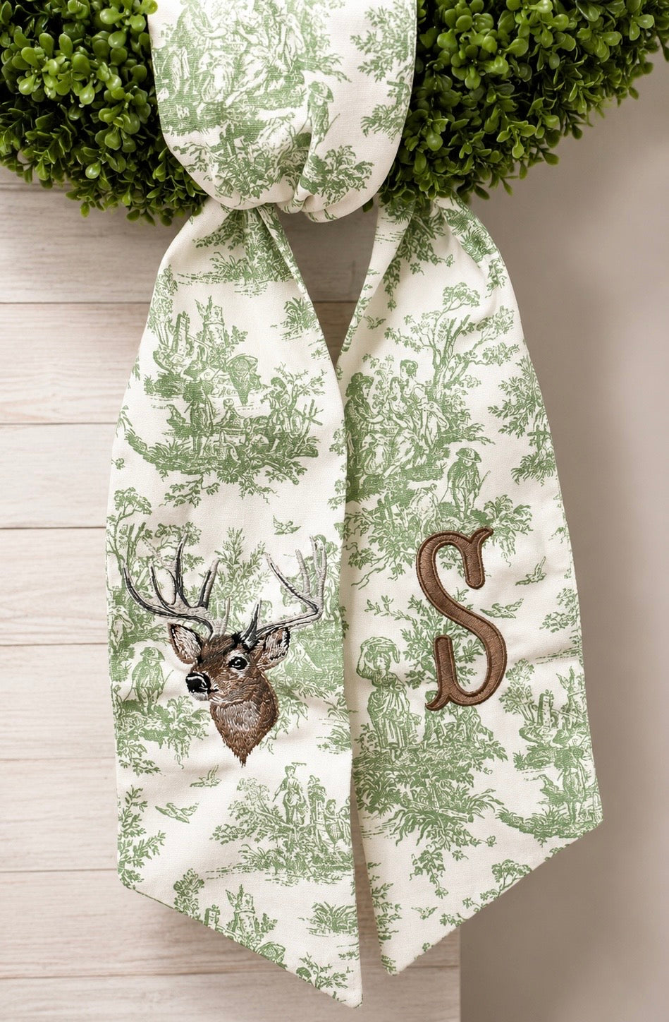 Personalized Buck Wreath Sash
