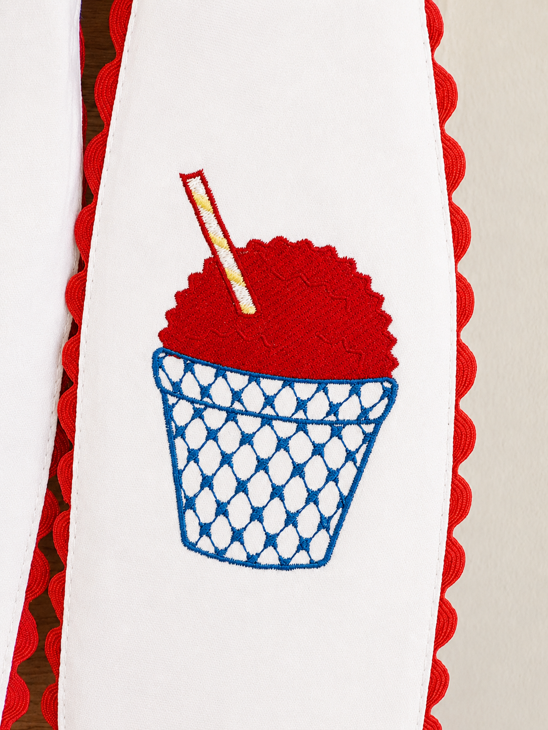 Personalized Snow Cone Scalloped Wreath Sash