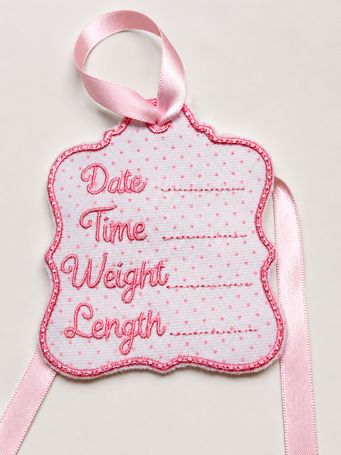 Birth Stats Keepsake Tag
