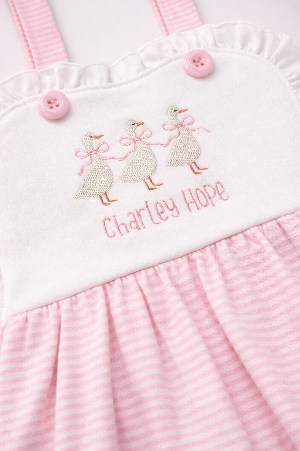 Girls Ruffle Legged Bubble Romper