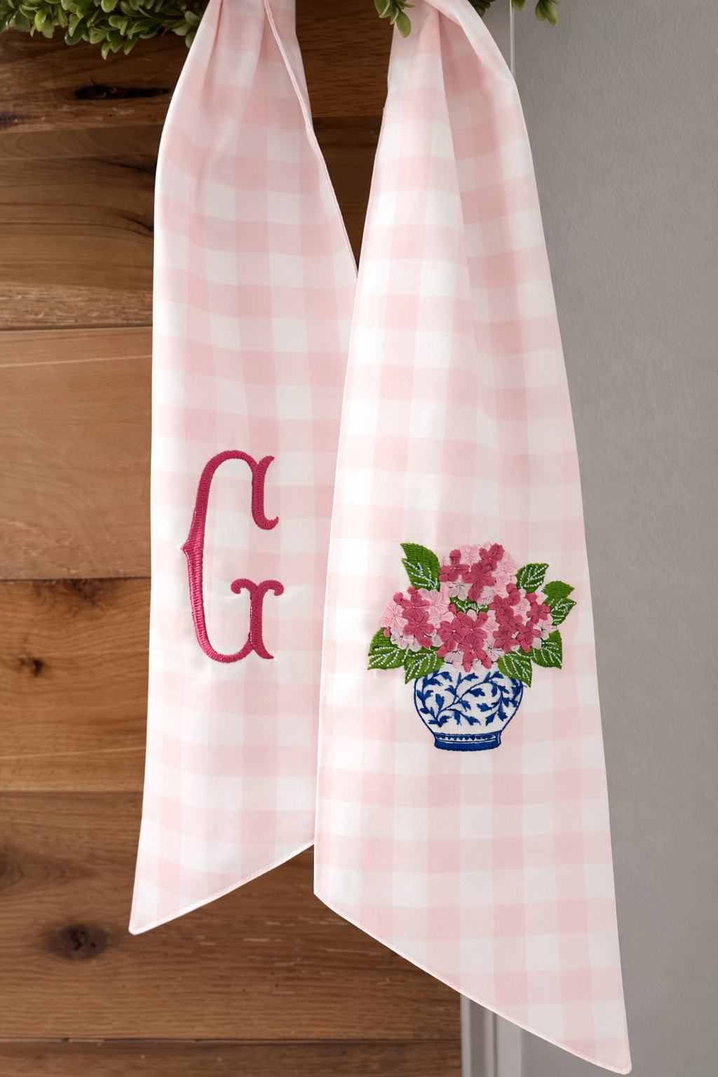 Spring Floral Wreath Sash