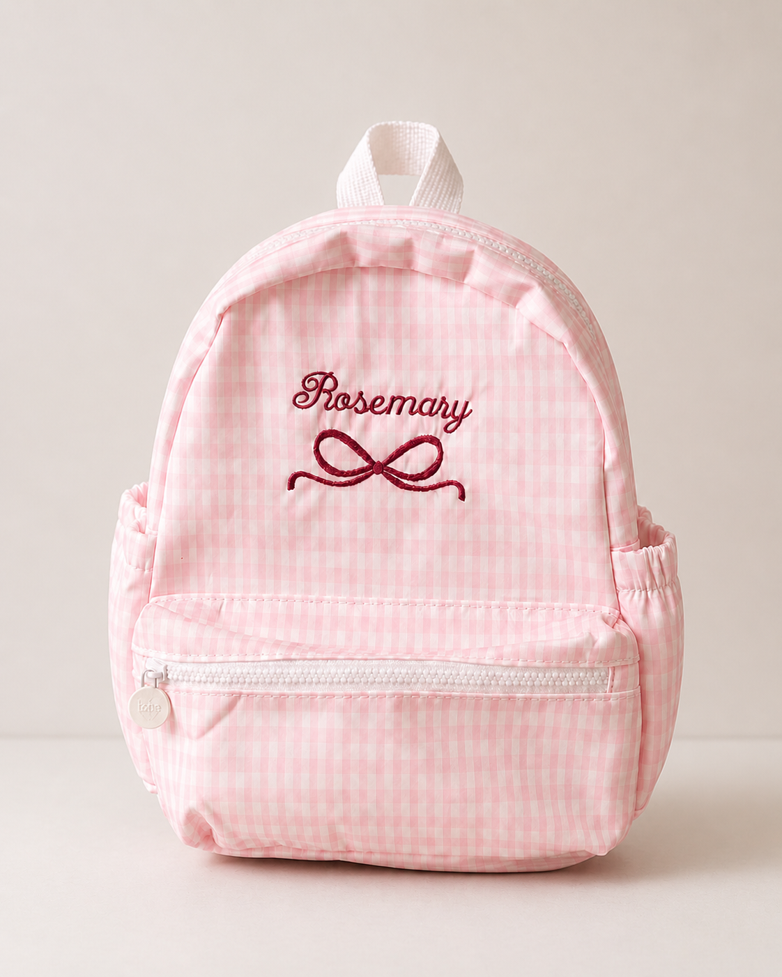 Personalized Gingham Toddler Backpack