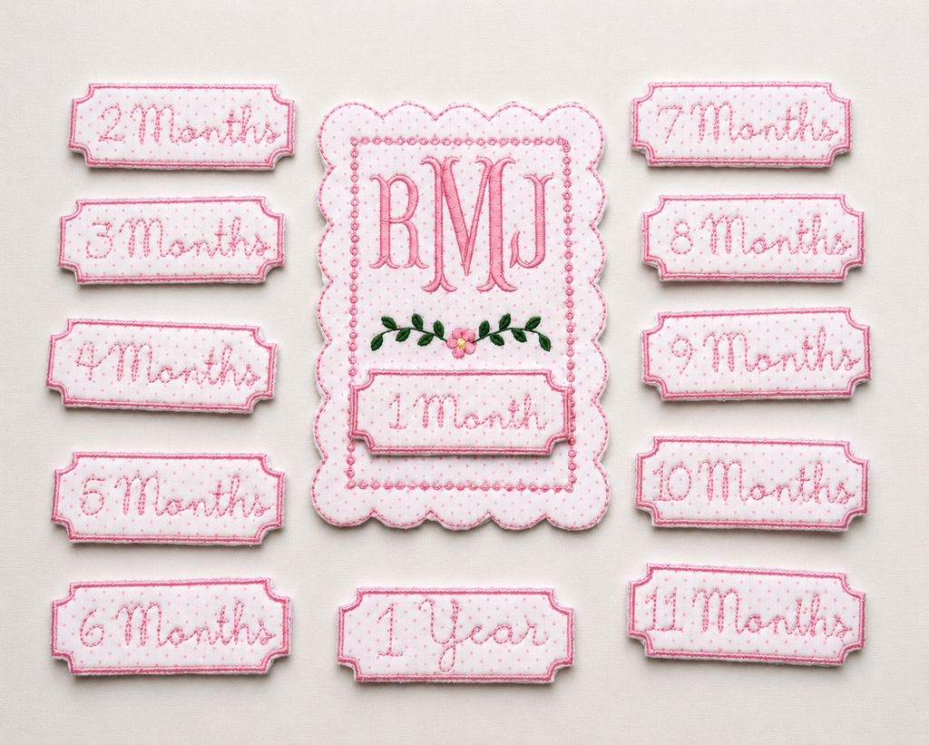 Appliqué Milestone Cards