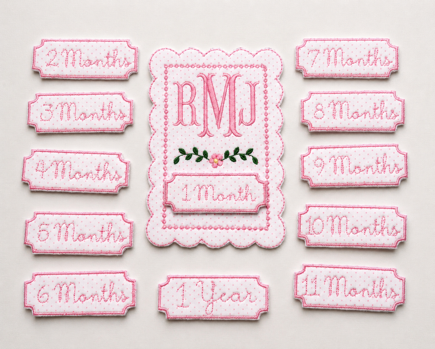 Appliqué Milestone Cards