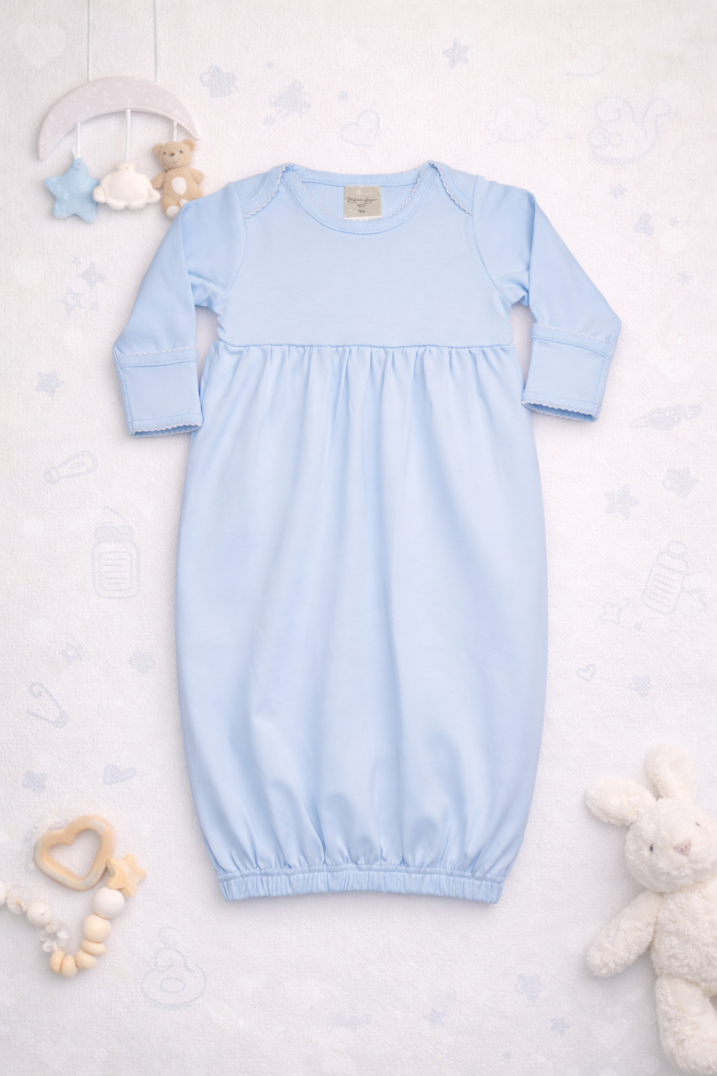 Boys Picot Trim Gown