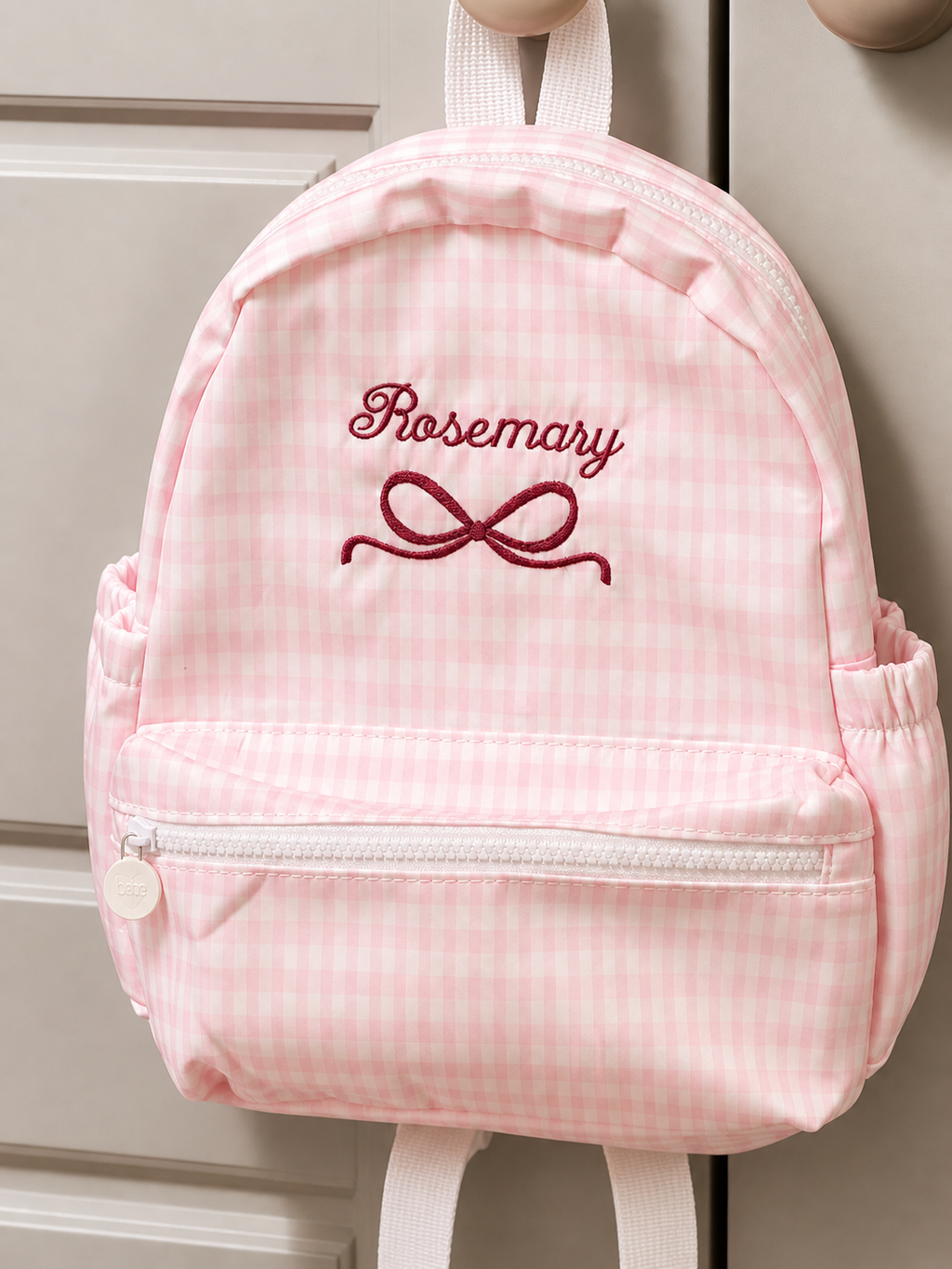 Personalized Gingham Toddler Backpack