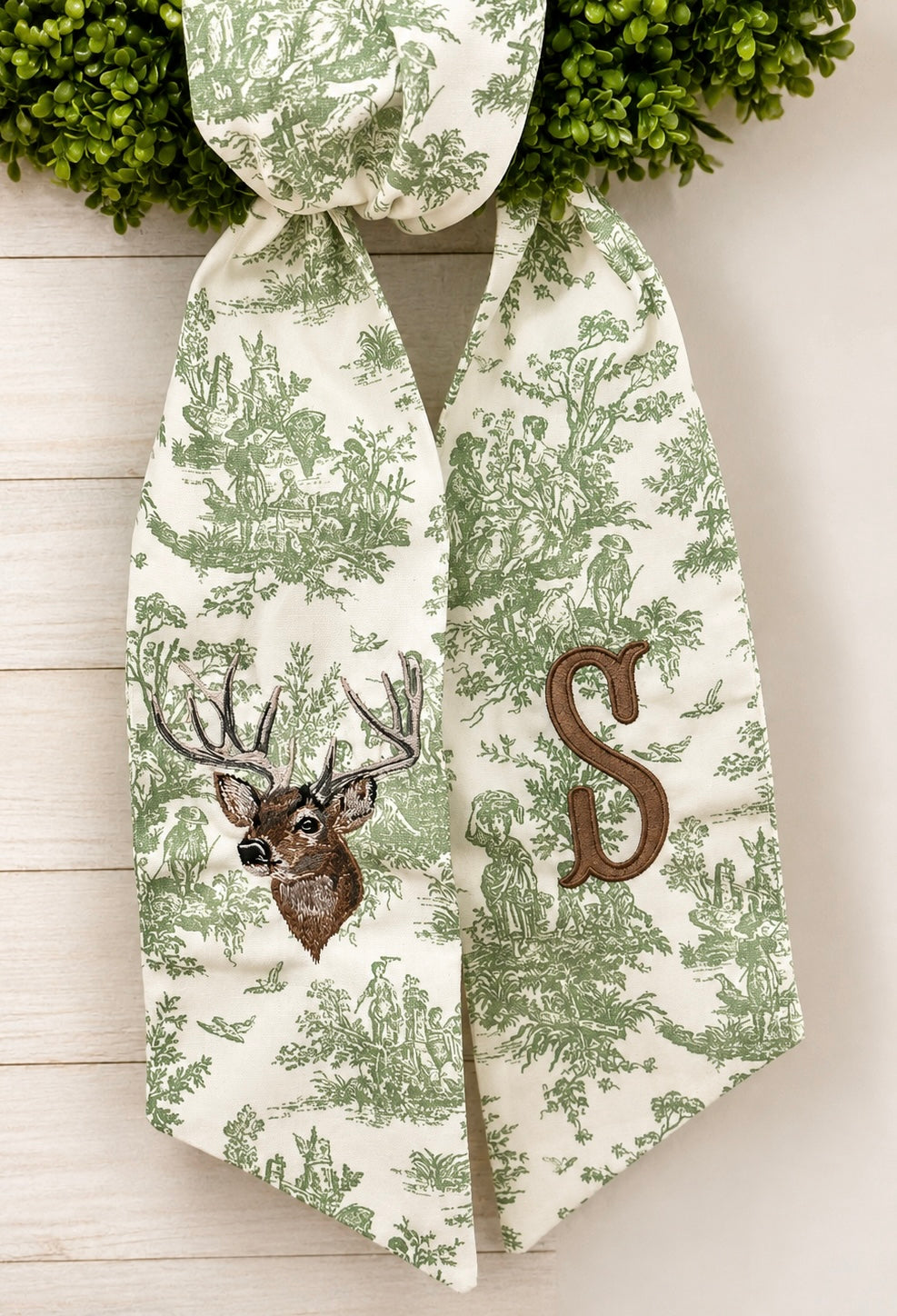 Personalized Buck Wreath Sash