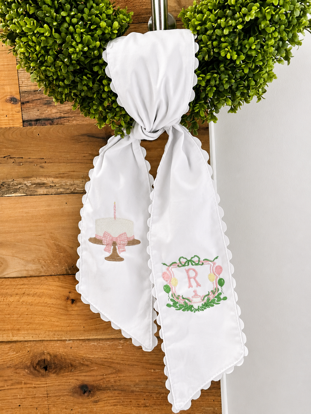 One Sweet Year Personalized Wreath Sash