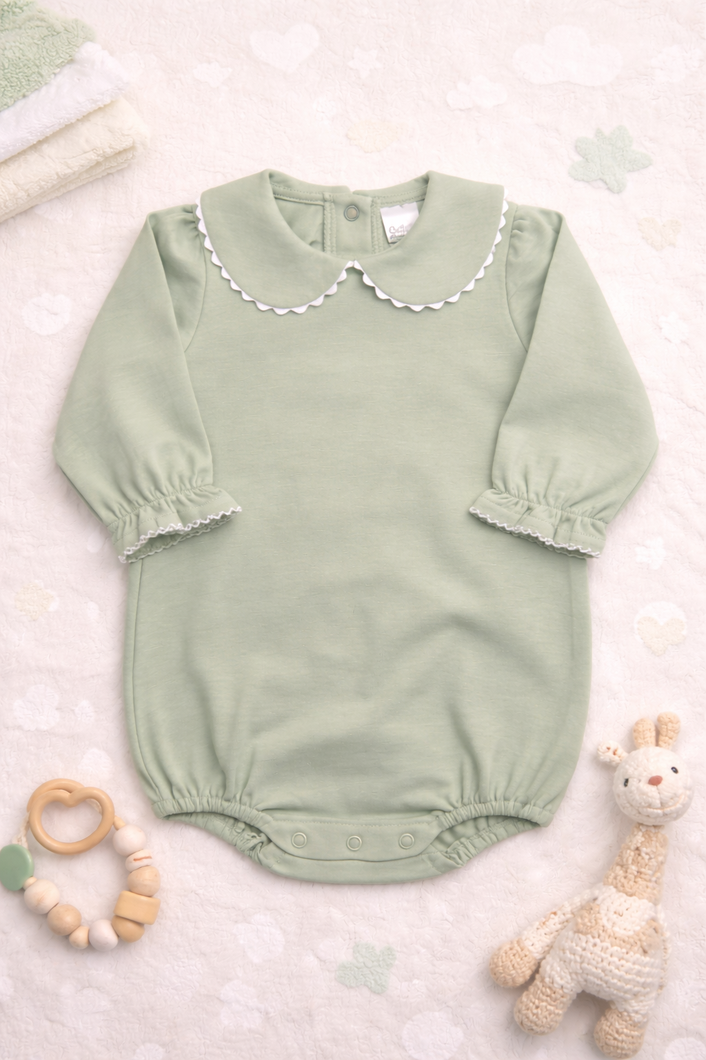 Long Sleeve Bubble with Decorative Collar