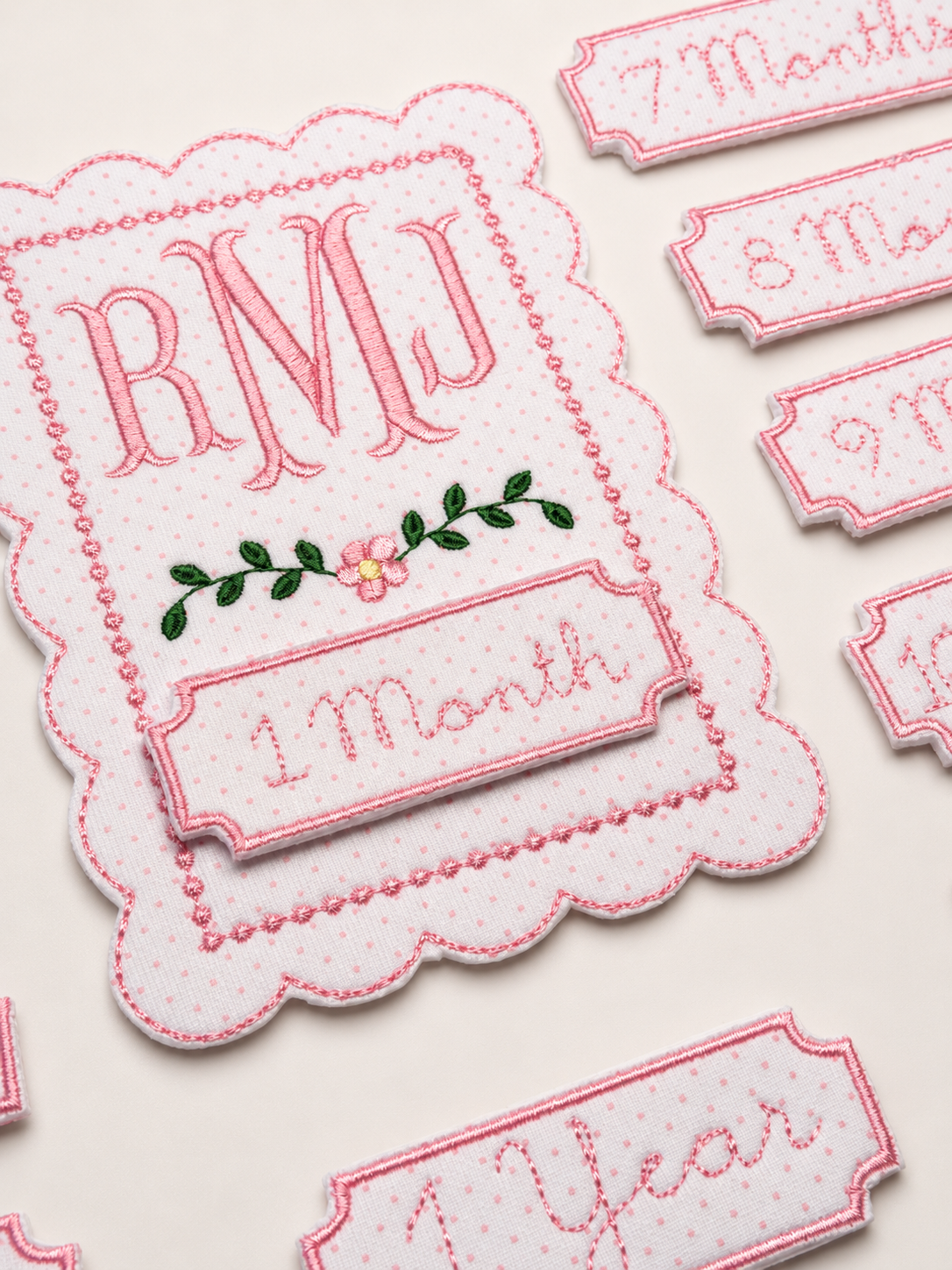 Appliqué Milestone Cards