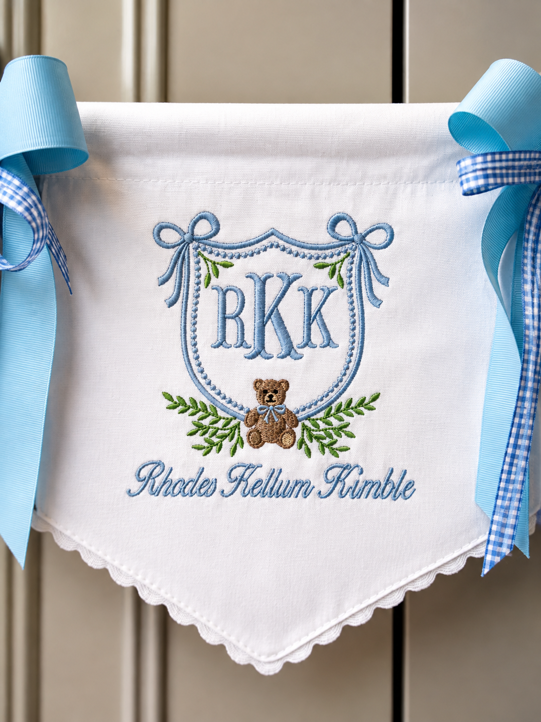 Personalized Teddy Bear Monogram Banner