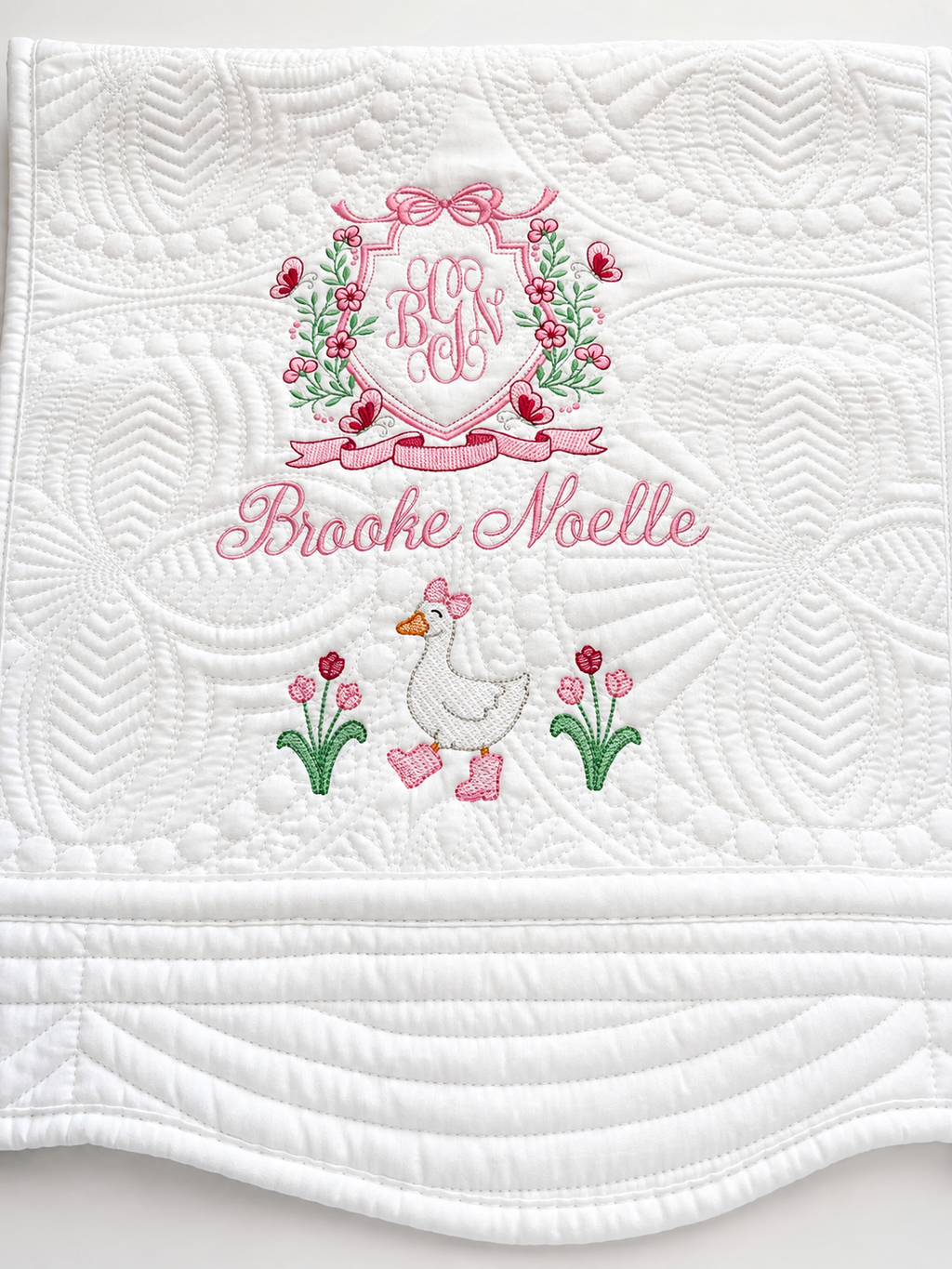 Personalized Silly Goose Heirloom Quilt