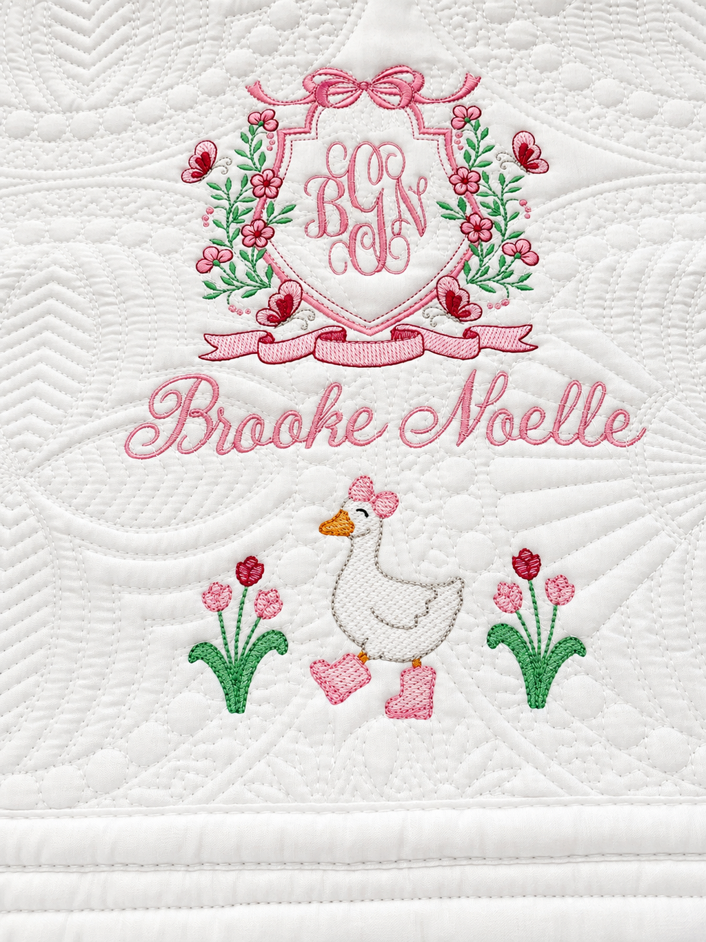 Personalized Silly Goose Heirloom Quilt