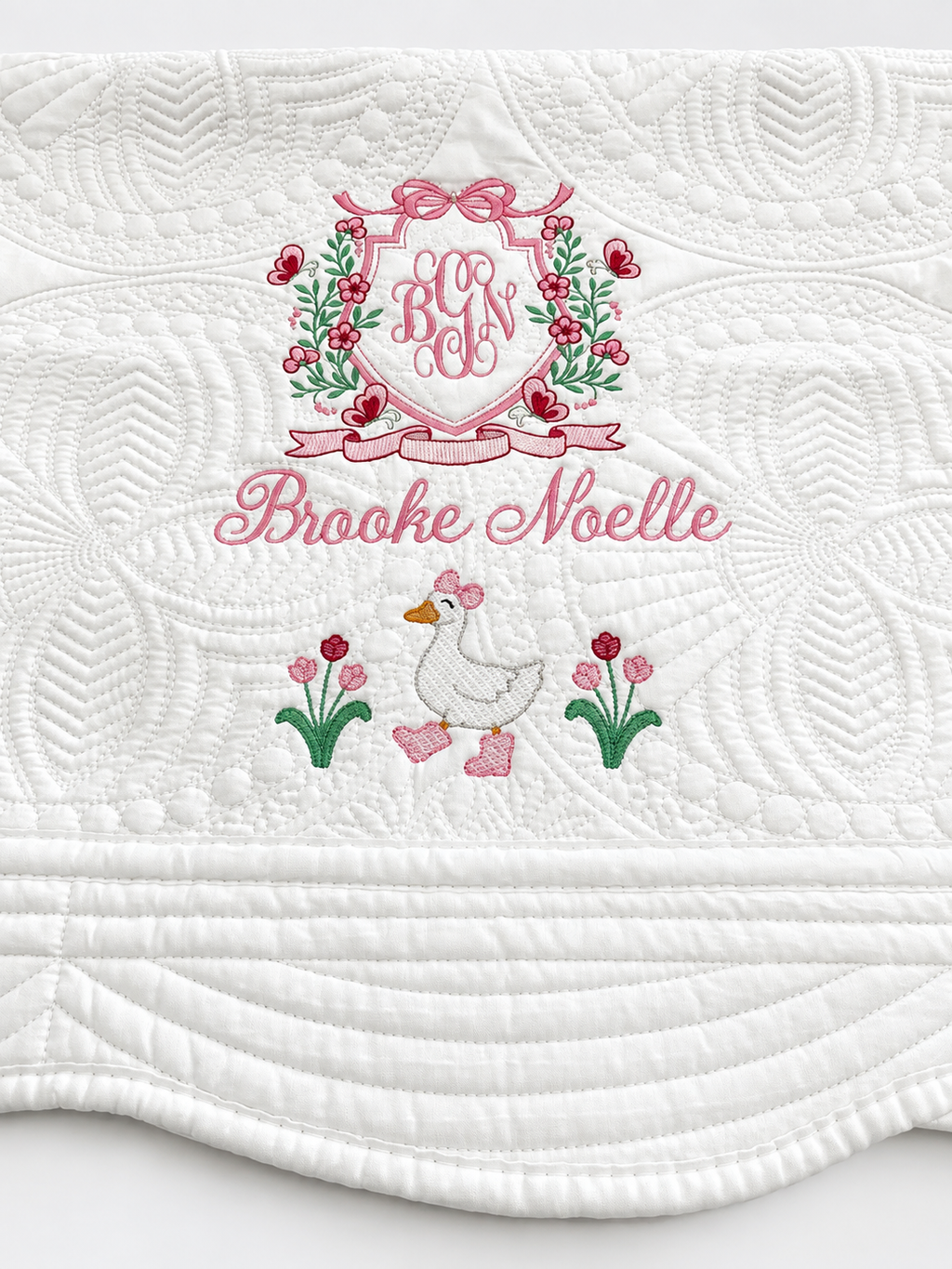 Personalized Silly Goose Heirloom Quilt