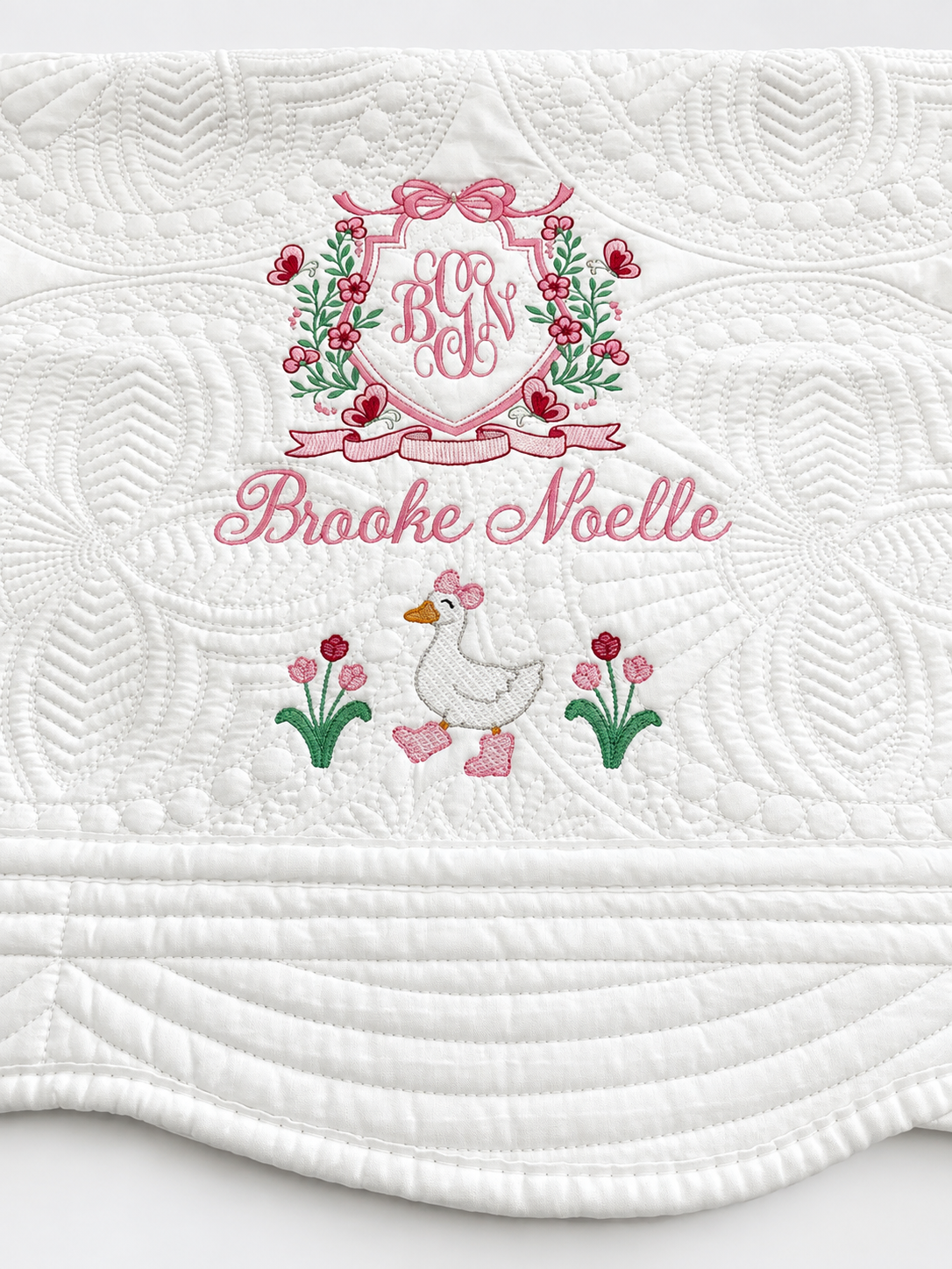 Personalized Silly Goose Heirloom Quilt